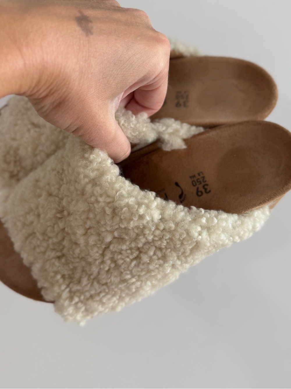 Birkenstock Papillio Namica Teddy Wedge Sandals - Size 39/Size 8 - Picture 13 of 15